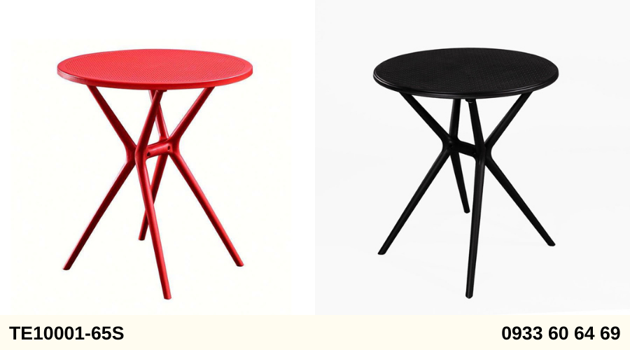 Bàn cafe nhựa đúc ngoài trời TE10001-65S