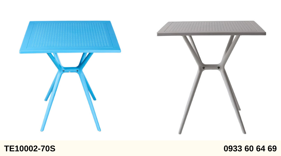 Bàn cafe nhựa đúc mặt vuông TE10002-70S