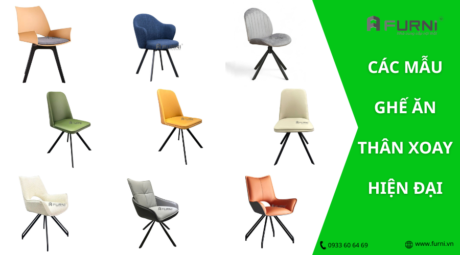 Các mẫu ghế ăn thân xoay hiện đại