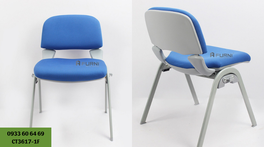 Ghế đào tạo nhỏ gọn nệm vải CT3617-1F