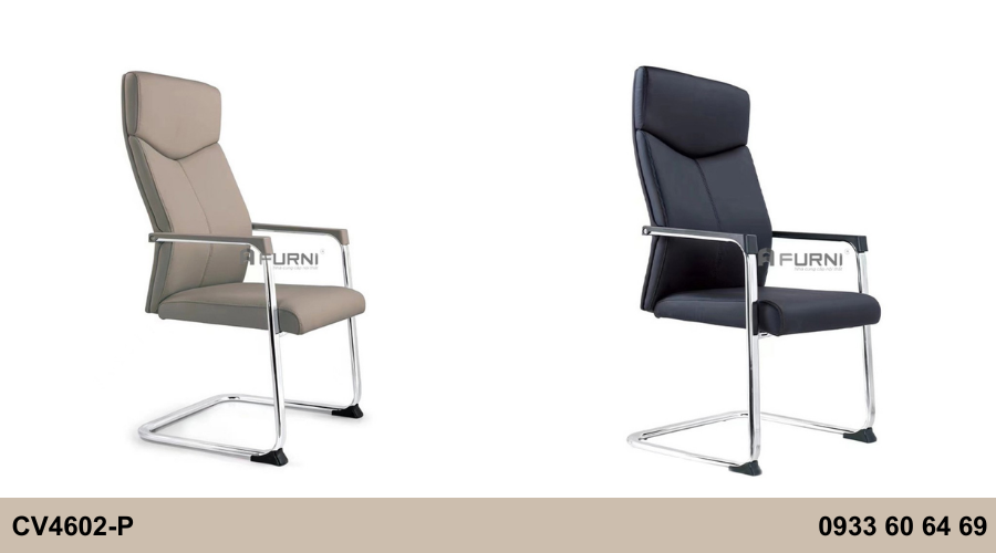 Ghế phòng họp da PU chân quỳ nhập khẩu CV4602-P
