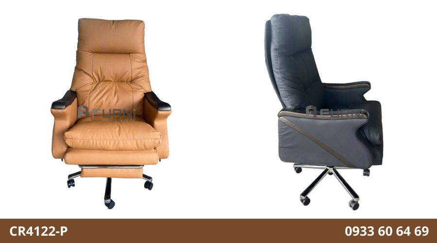 Ghế giám đốc ngả lưng gác chân nhập khẩu hiện đại CR4122-P