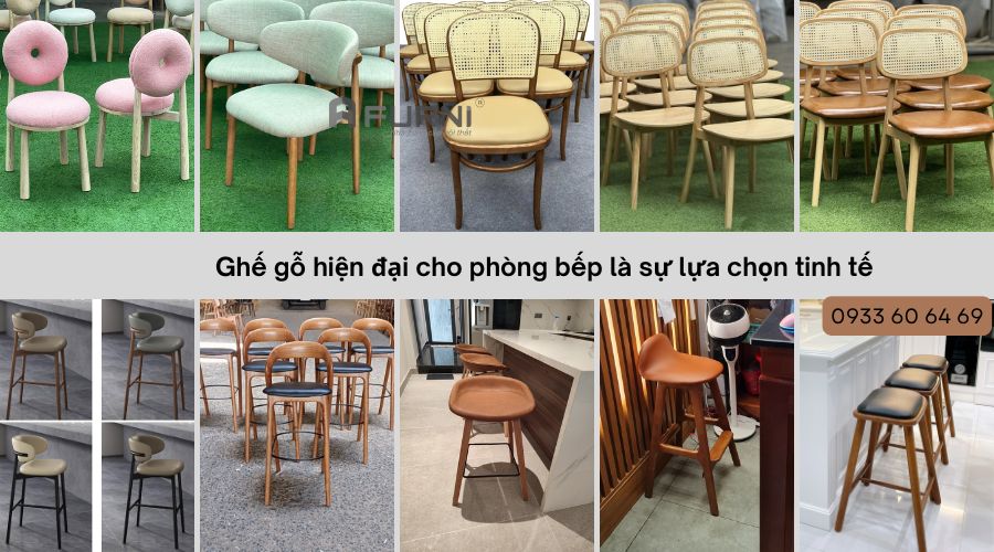 Ghế gỗ hiện đại cho phòng bếp là sự lựa chọn tinh tế