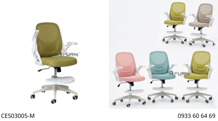 Ghế học sinh có gác chân tay điều chỉnh tiện lợi CES03005-M