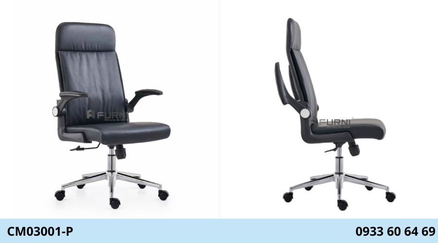 Ghế văn phòng lưng cao tay điều chỉnh linh hoạt CM03001-P