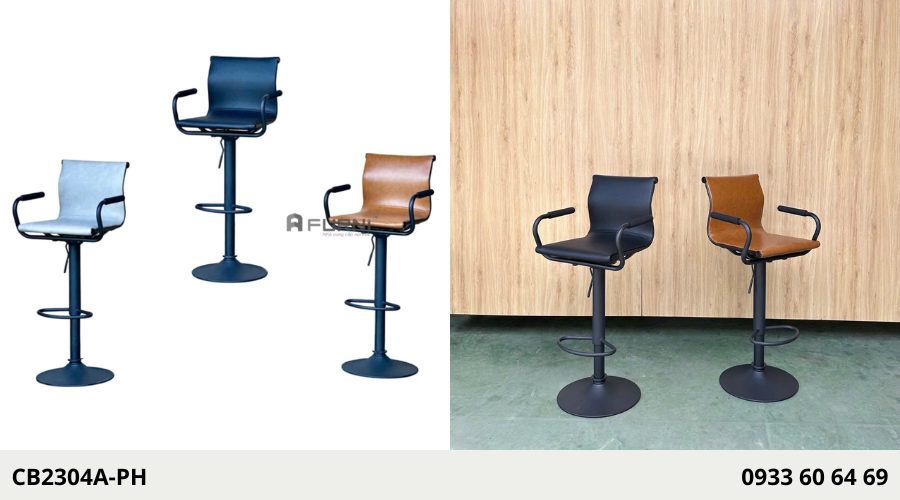 Ghế quầy bar tăng giảm độ cao có tay sang trọng CB2304A-PH