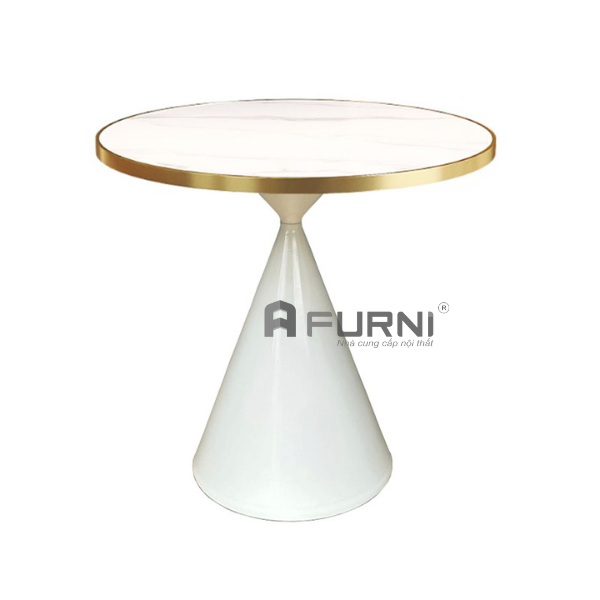 Bàn cafe mặt đá viền vàng sang trọng TE1547-08EC