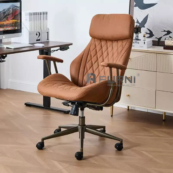 Ghế văn phòng lưng cao bọc da Nappa CM4606-P