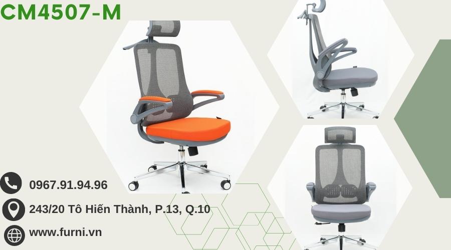 Ghế xoay trưởng phòng lưng lưới thoáng mát CM4507-M