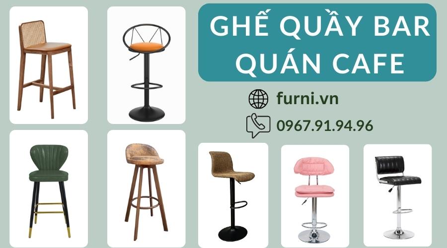 Tổng hợp những mẫu ghế quầy bar quán cafe đẹp, hiện đại TP HCM 