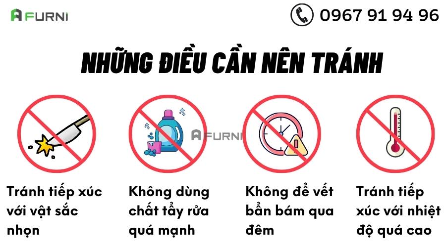 Những điều cần tránh khi sử dụng bàn ăn mặt đá giúp sản phẩm bền đẹp lâu hơn