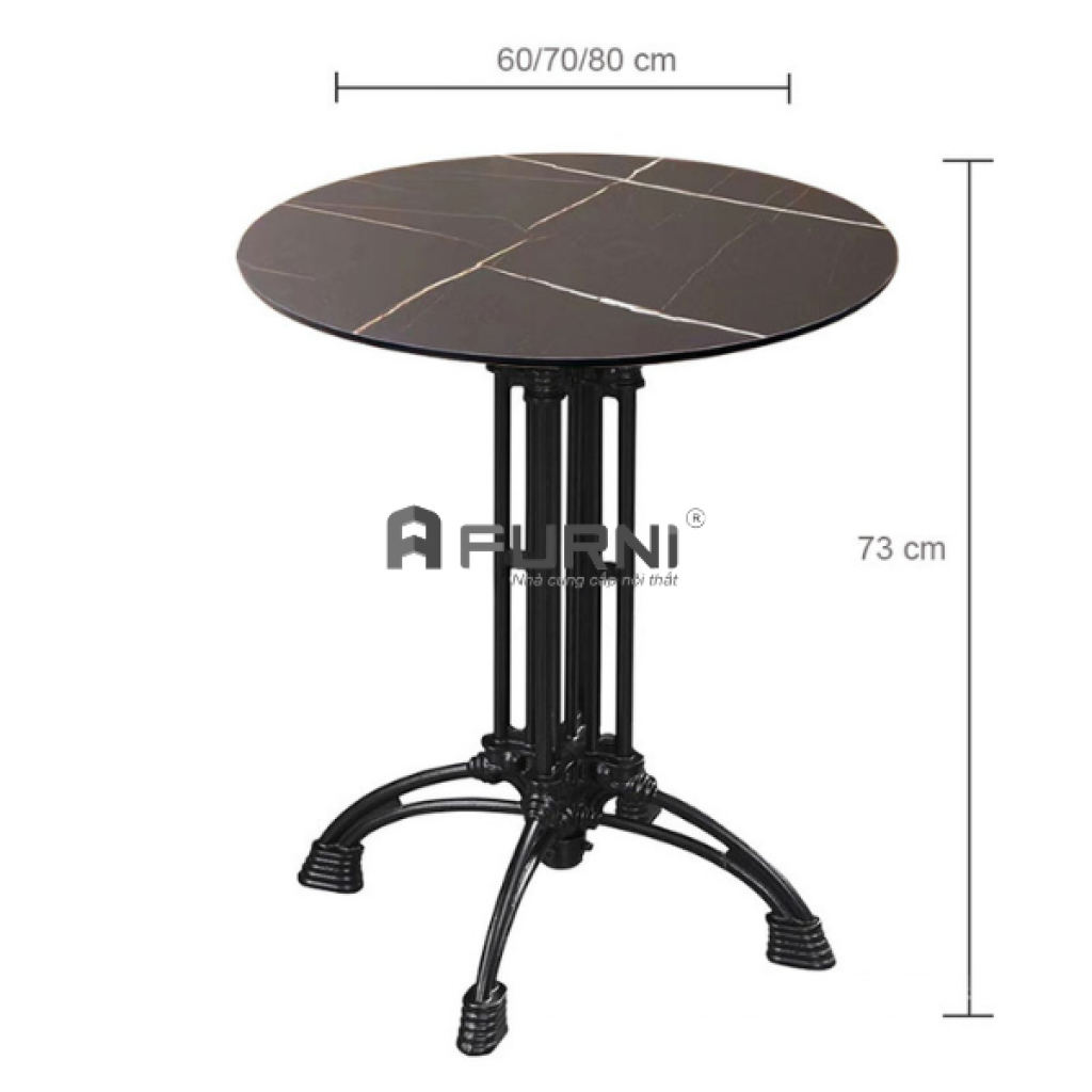 Bàn tiếp khách chân hợp kim nhôm sang trọng TE07003A-07E