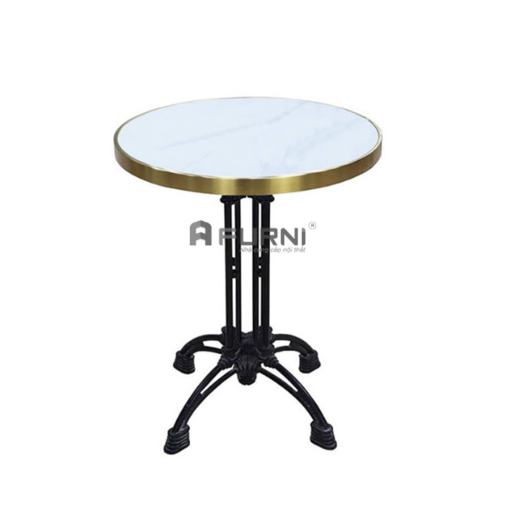Bàn cafe mặt đá chân nhôm