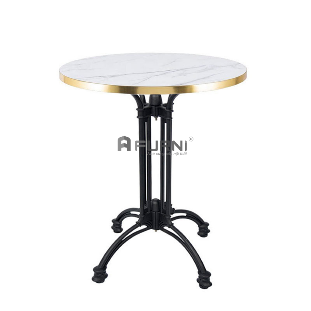 Bàn cafe mặt đá chân hợp kim nhôm TE07003-07EC