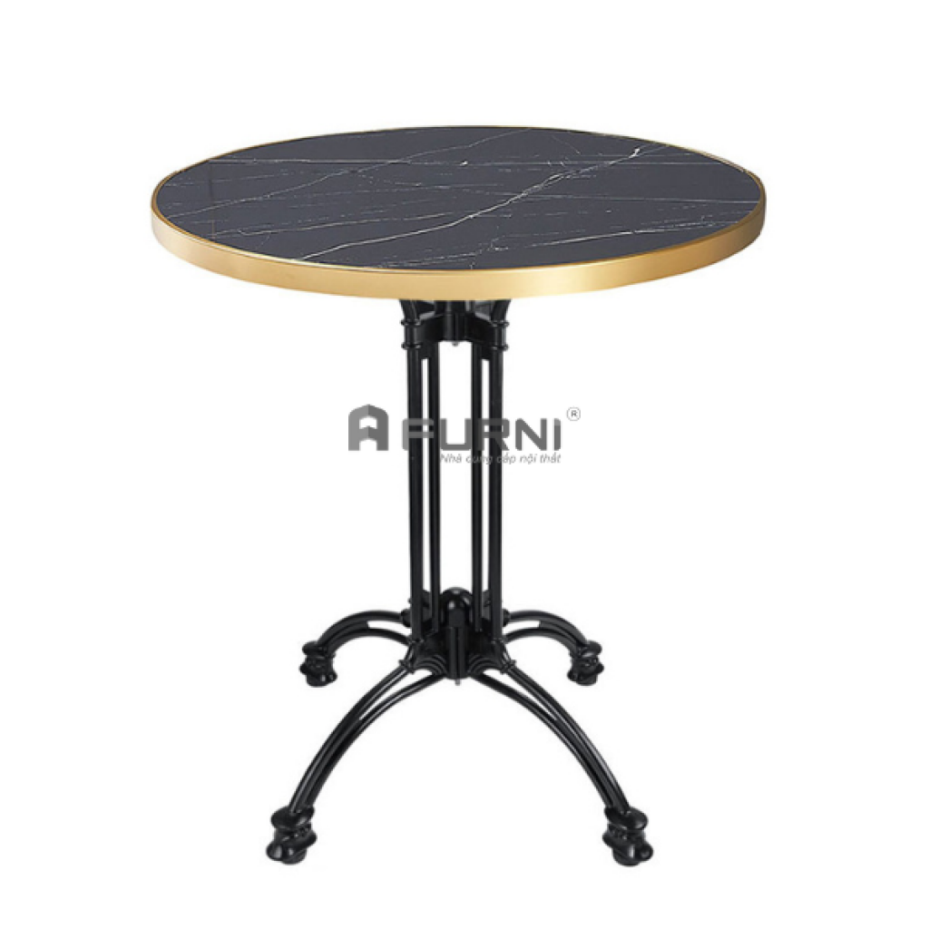 Bàn cafe sân vườn ban công mặt đá tròn TE07003-08EC