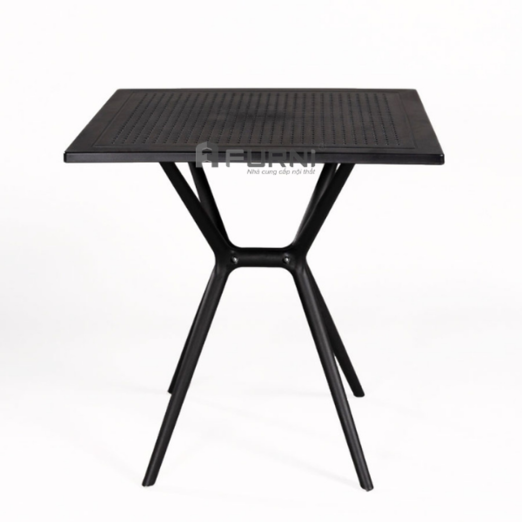 Bàn cafe nhựa đúc mặt vuông