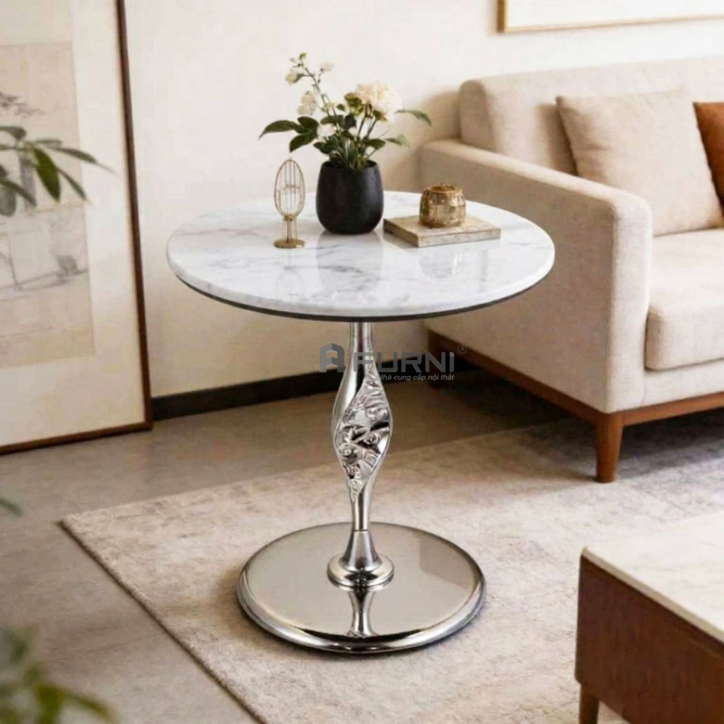Bàn trà phòng khách hiện đại mặt đá TS16007-05E