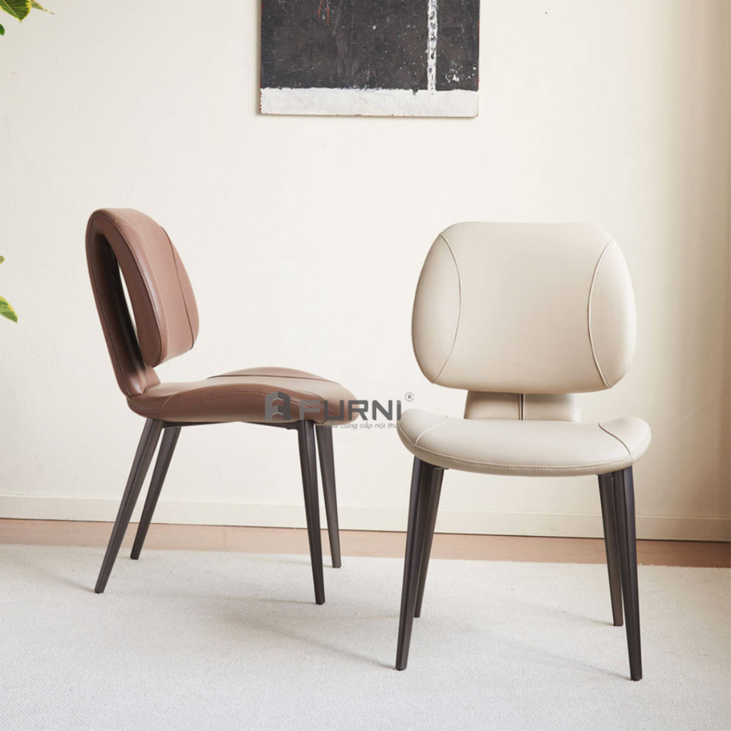 Ghế phòng ăn hiện đại chân sắt sơn tĩnh điện CN16001-P