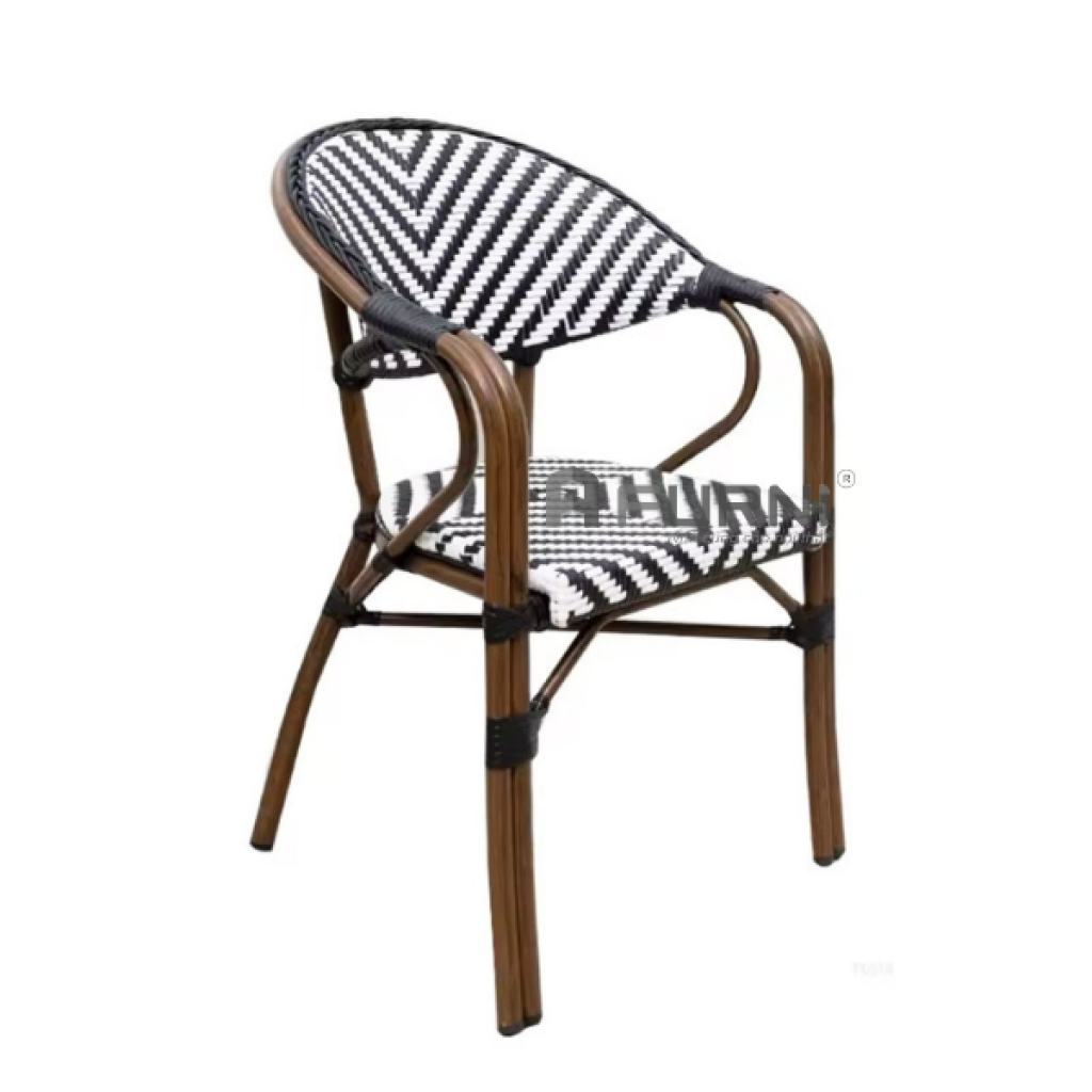 Ghế cafe khung nhôm có tay