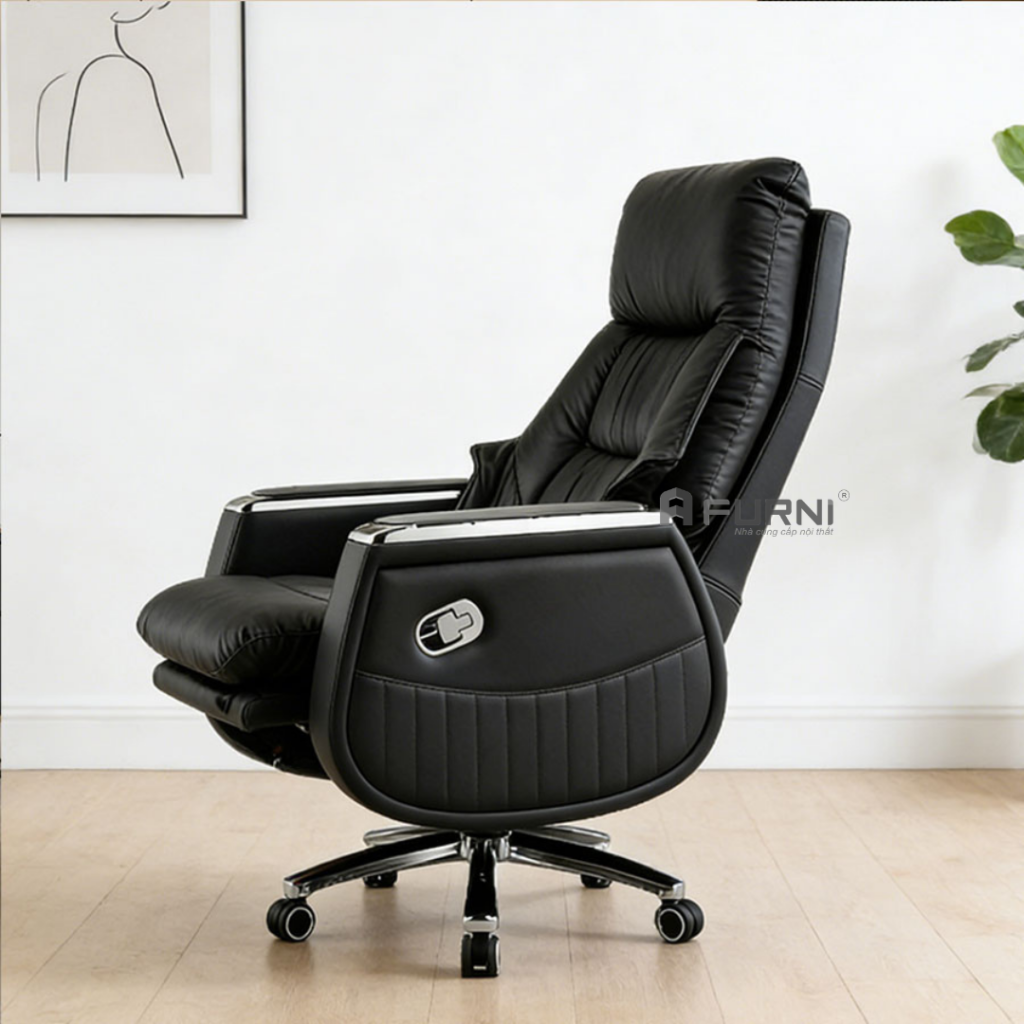 Ghế lãnh đạo nệm dày cao cấp nhập khẩu CR06003-P