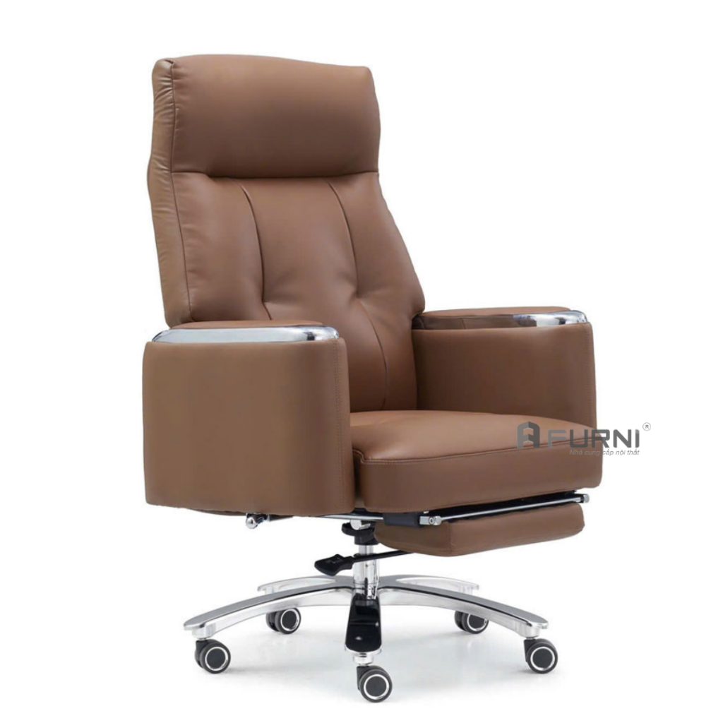 Ghế giám đốc có gác chân nệm dày cao cấp CR06002-P