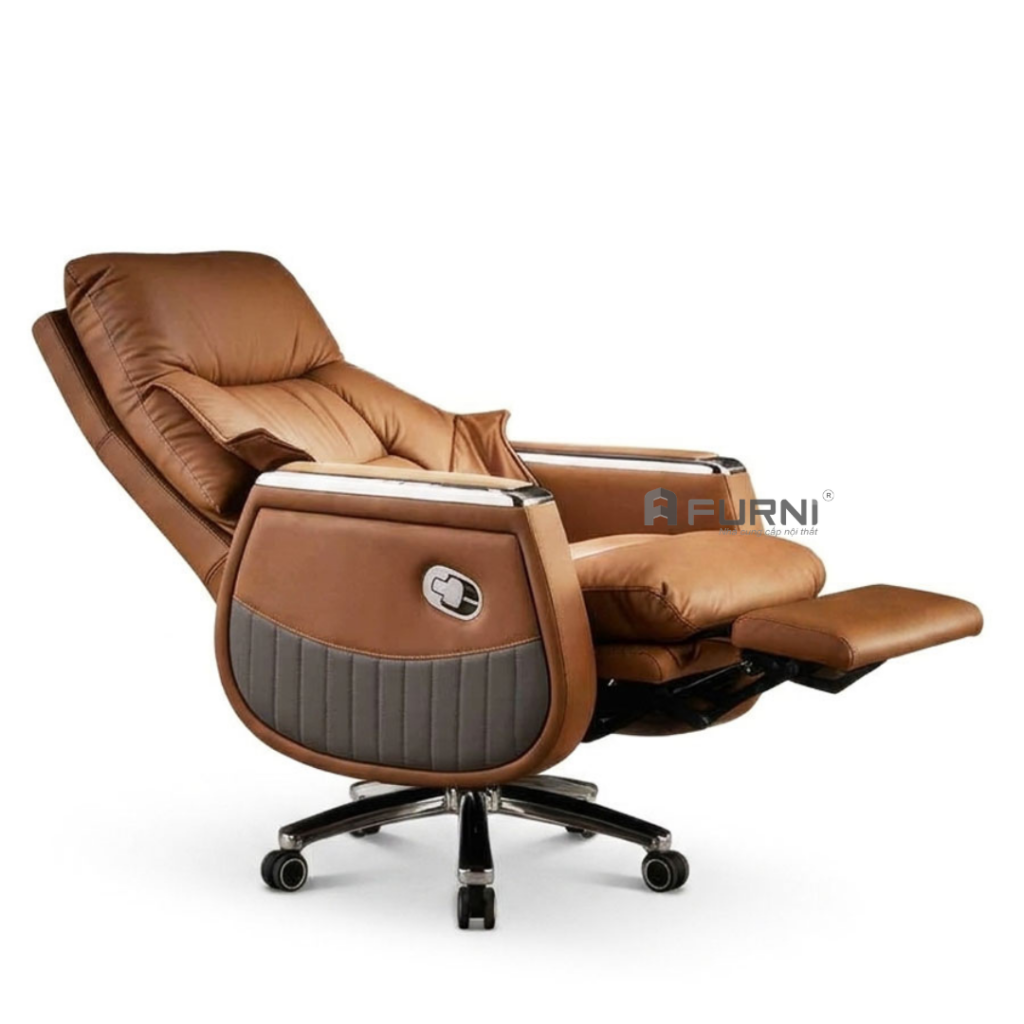 Ghế giám đốc có gác chân ngả lưng cao cấp CR06003-P