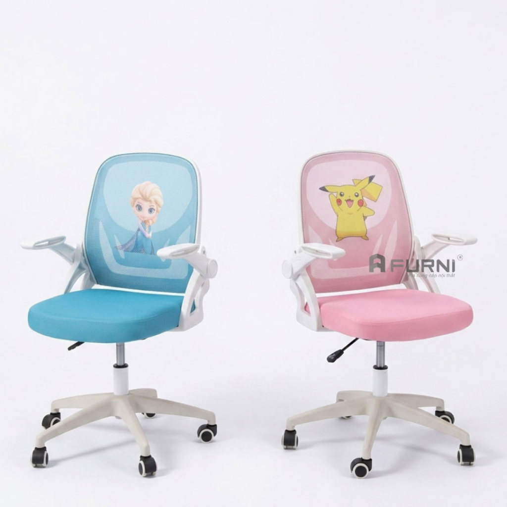 Ghế học bài cho học sinh chân xoay lưng lưới CE03001-M