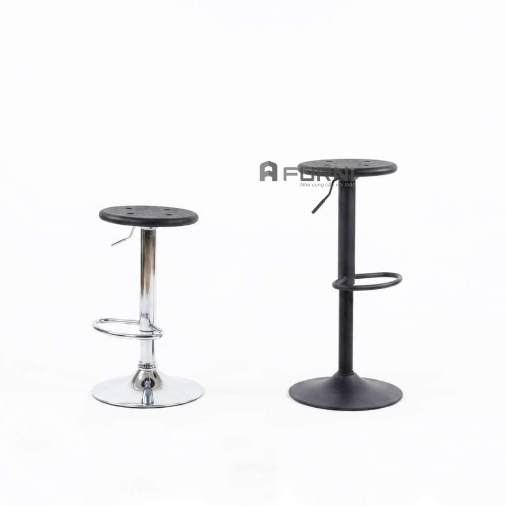 Ghế quầy bar nệm tròn chân tăng giảm CB03005-PU