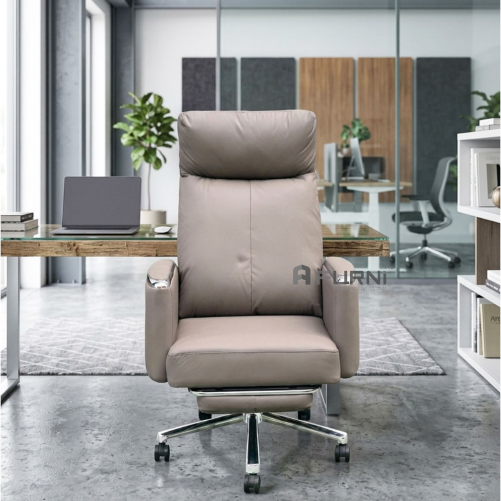 Ghế văn phòng chân xoay có gác chân hiện đại CR27001-P