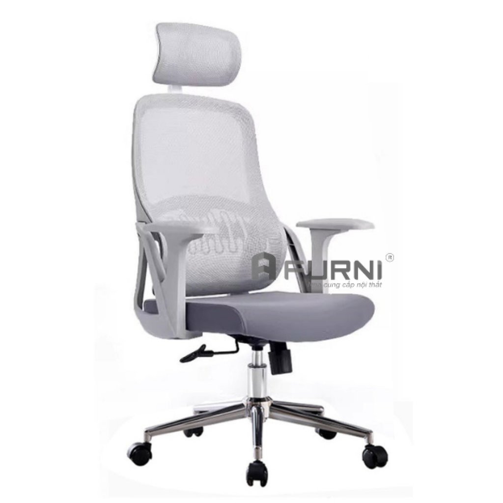 Ghế văn phòng lưng lưới xám