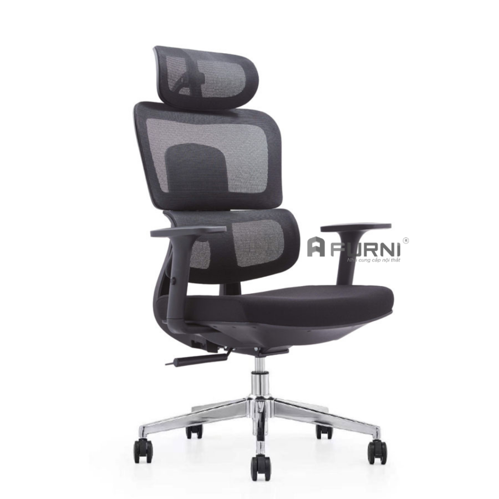 Ghế làm việc công thái học lưng lưới có tựa đầu CM06003-M